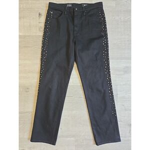 AG Adriano Goldschmied The Isabelle South Gate Jeans Womens 29 Black Studed Crop